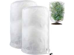 Capa De Inverno Para Plantas,2 Peças 200x240 Cm,cobertura Protetora Reutilizável Com Cordão E Zíper,proteção Contra Geada Btforus