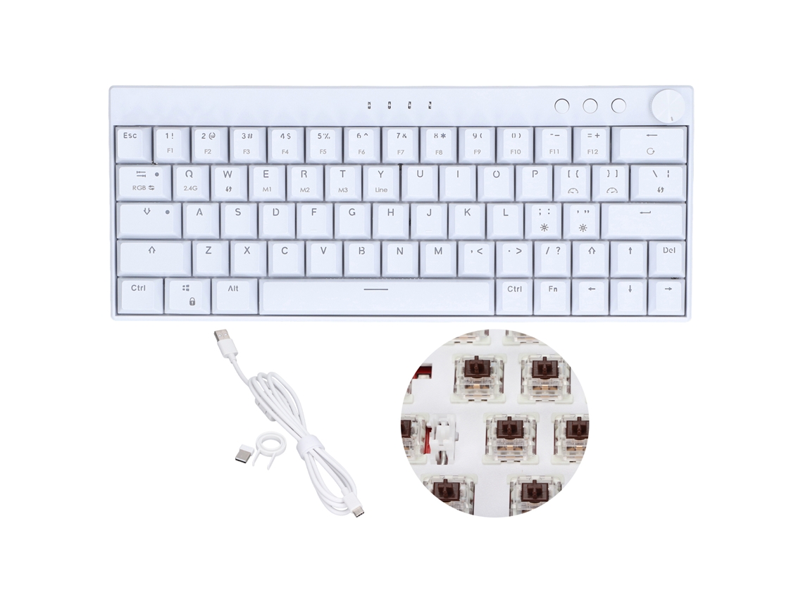 Teclado Mecânico LAXISCREED (versão Plus de 64 Teclas Rgb Tri modo)