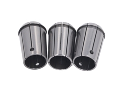 Conjunto de pinças de aço Laxiscreed para fresadoras elétricas com 3 peças e chaves.