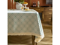 Lurelia Toalha De Mesa Retangular Quadrada Algodão Linho 135x135cm 149 Cm Bordado Macio