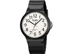 Lurelia Relógio De Pulso, Analógico, 10,5 Mm, Silicone, Resina, Resistente À Água 50m, Preto, Branco