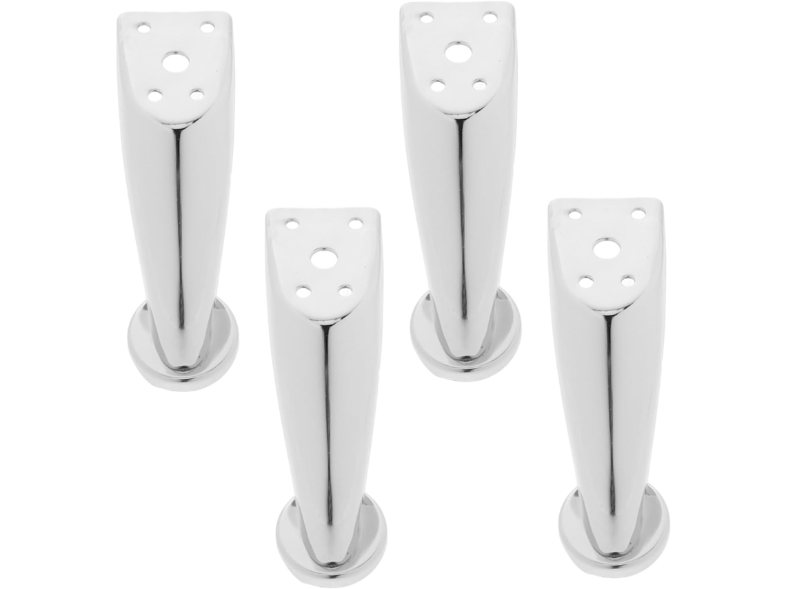 Pés De Sofá Metal Nuobesty Com Fácil Instalação E Versáteis, Conjunto De 4 Peças Em Ferro Cromado