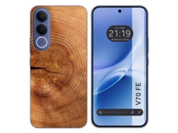 Capa Tumundosmartphone De Silicone Para Vivo V70 Fe Com Estampa De Madeira 04 Desenhos