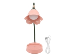 Lâmpada de Mesa Touch Led 3w 3 Níveis Ajustáveis Pétala Usb 5v Rosa
