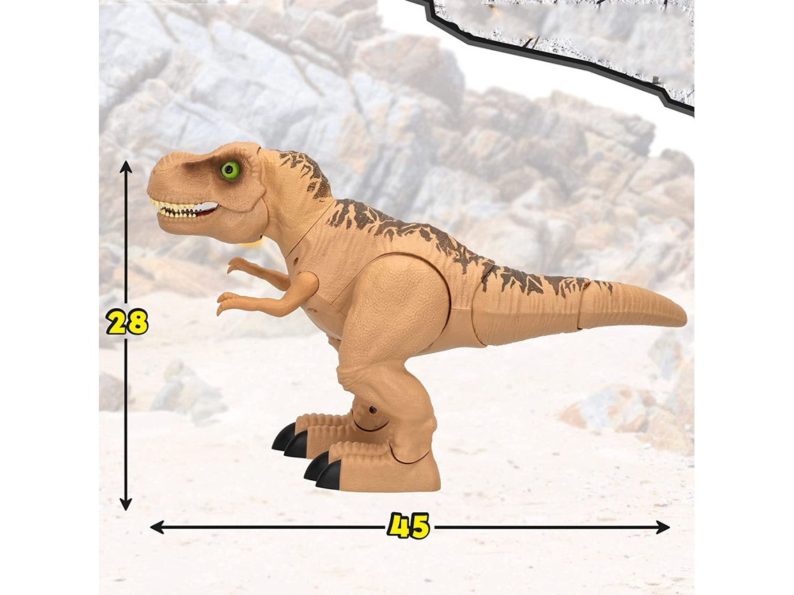 Figura de Brincar DINOS Dinossauro T-Rex interativo com movimentos