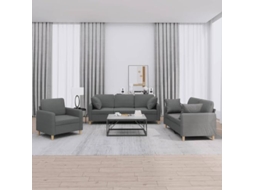 Sofa Set, Sofa Sets Vidaxl Cinzeto Tecido (n/a)