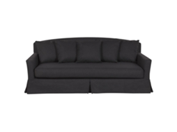 Sofá de 3 lugares BELIANI Gilja de Poliéster Preto 212x107x89