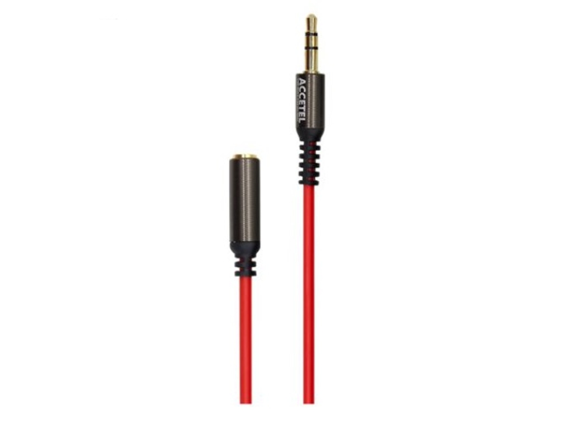 Cabo para AU104 ACCETEL - VERMELHO PRETO