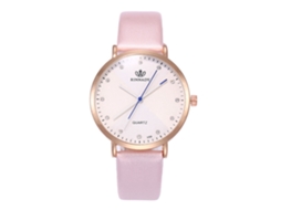 Reloj De Pulsera Analógico De Cuarzo Para Parejas Con Dial Redondo Moda (rosa)