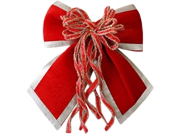 Laços De Natal Para Árvore De Natal - Decorações Festivas Em Vermelho E Dourado | Enfeites De Laço