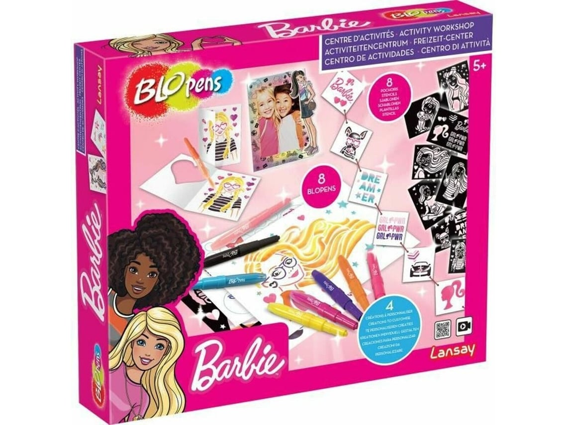 Jogo Criativo LANSAY Desenhos para Pintar Blopens Super Barbie