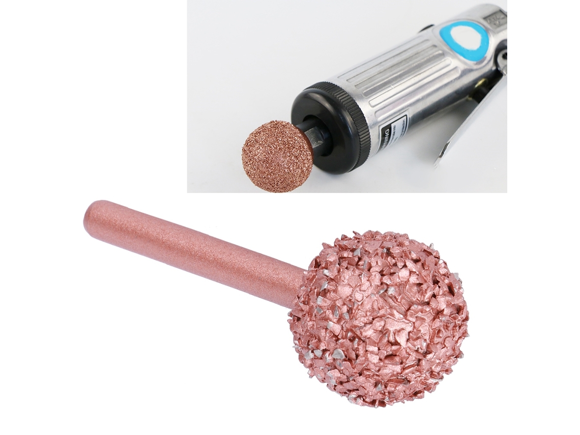 Cabeça De Esmeril Pneumática De Aço Tungstênio, Bola Redonda Polida, Ferramenta Profissional De Reparação De Veículos 8005‑02 6x25 Mm
