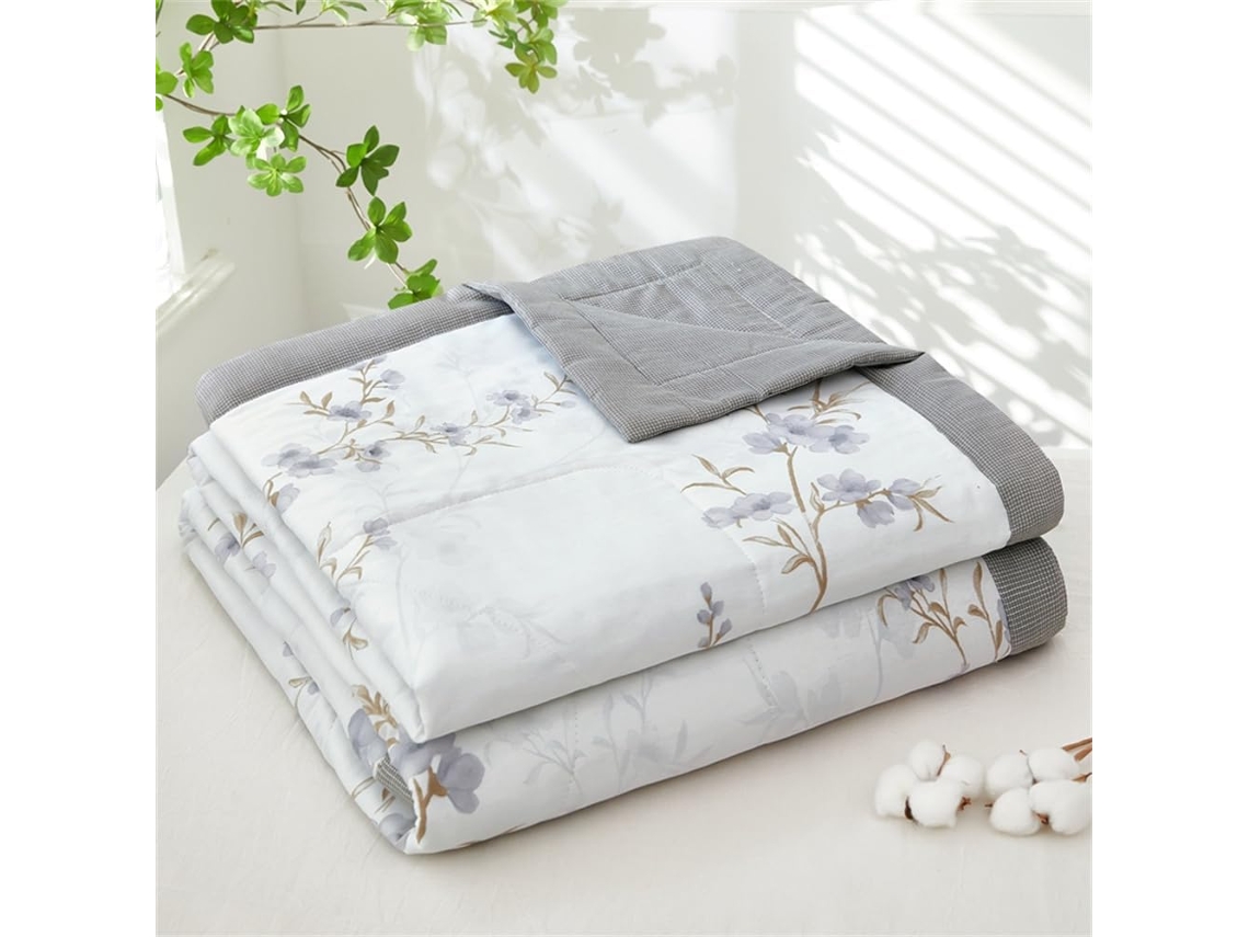Colcha Acolchoada Fansu Capa de Cama Manta para Ar Condicionado Edredom Conjunto 100% Algodão Sofá com Estampa