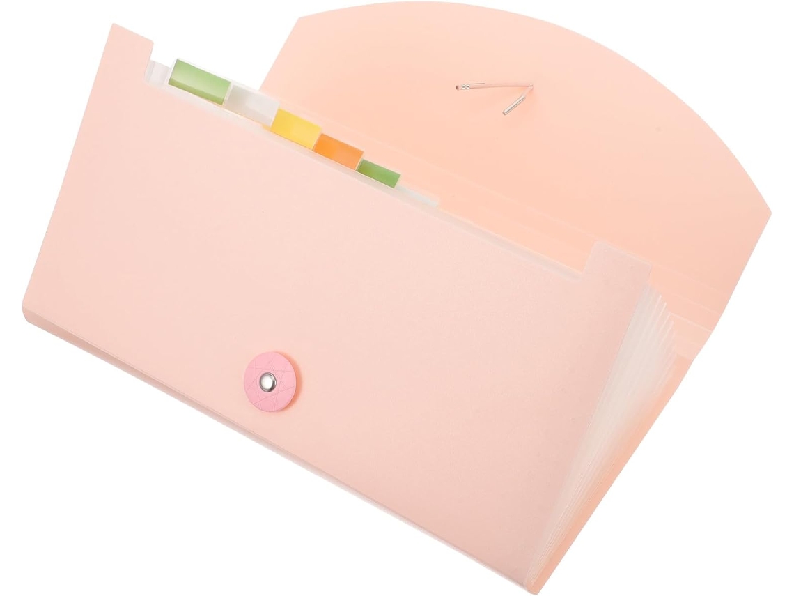 Organizador De Contas E Faturas Zerodeko B6 Em Formato Acordeão, Pasta Plástica Com Bolsos Para Documentos E Uso Em Mesa