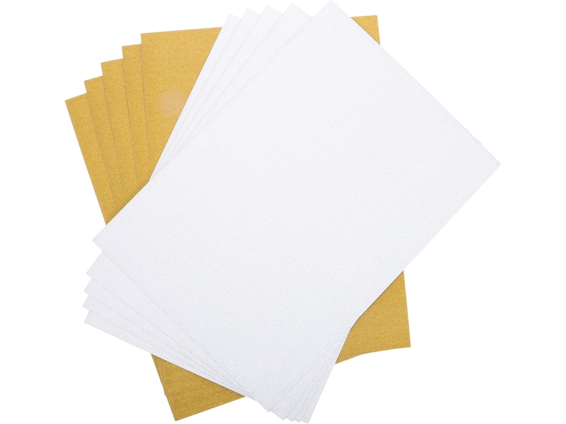Cartolina A4 Com Glitter Prata (10 Unidades)