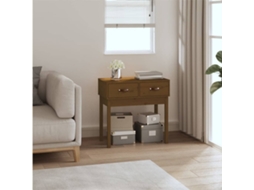 Vidaxl Mesa Consola 76,5x40x75 Cm Madeira De Pinho Maciça Castanho Mel