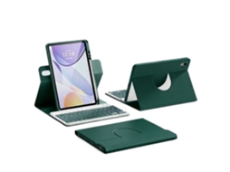 Capa Protetora Com Teclado Magnético Rotativo Para Samsung S10 Fe Plus 13.1 Polegadas (português-verde)