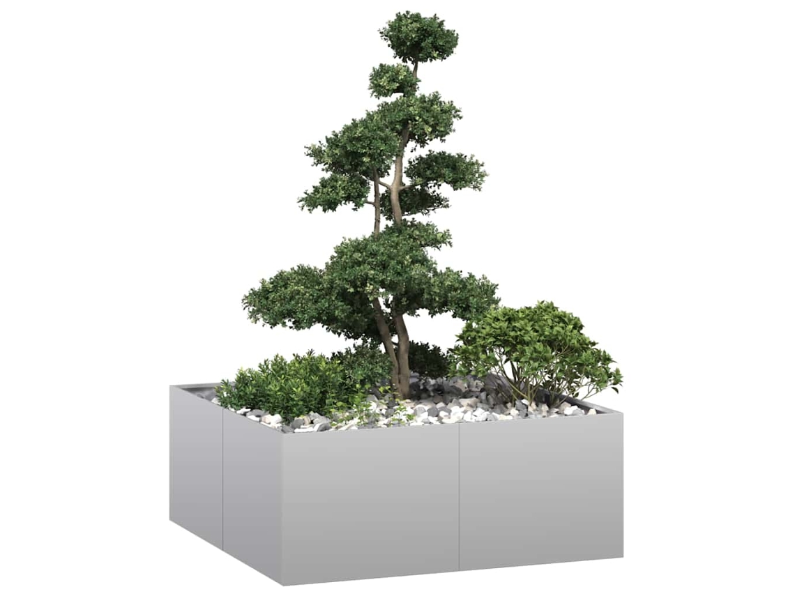 Vidaxl Planter 100x100x40 Cm Aço Galvanizado