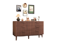 Cômoda, 6 Gavetas, Estilo Country Americano, Cor De Noz