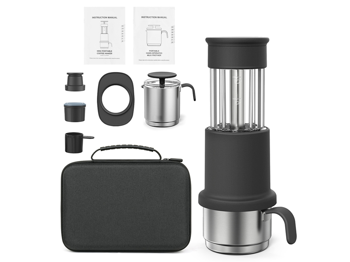 Laxiscreed: Máquina De Café Compacta 2 Em 1 Com Pressão Manual, Compatível Com Cápsulas Nes E Acessórios Incluidos