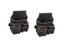 Organizador de ferramentas ajustável, bolsa de cinto com múltiplos bolsos, 20,5x12x14,5cm, marrom S/MARCA