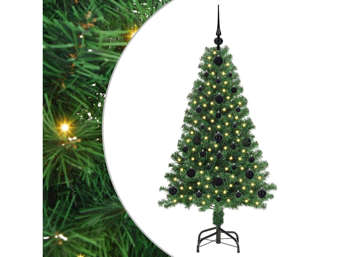 Conjunto 1 Luzes De Cordão Decorativas Vidaxl Verde Pvc (120 Cm)