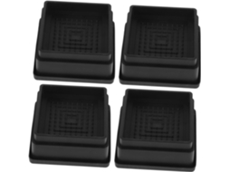 Conjunto De 4 Elevadores Móveis Borracha Antiderrapantes Para Cama, Pretos