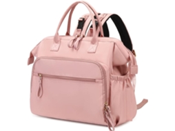 Mochila de viagem para saias de bebê com bolsa antifurto, equipada com bolsa térmica, absorvente de saias rosa Siurn