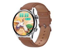 Relógio Inteligente Com Tela Amoled De 1,36 Polegadas, Pulseira De Couro, Função Nfc E Monitoramento De Oxigênio No Sangue (prateado).