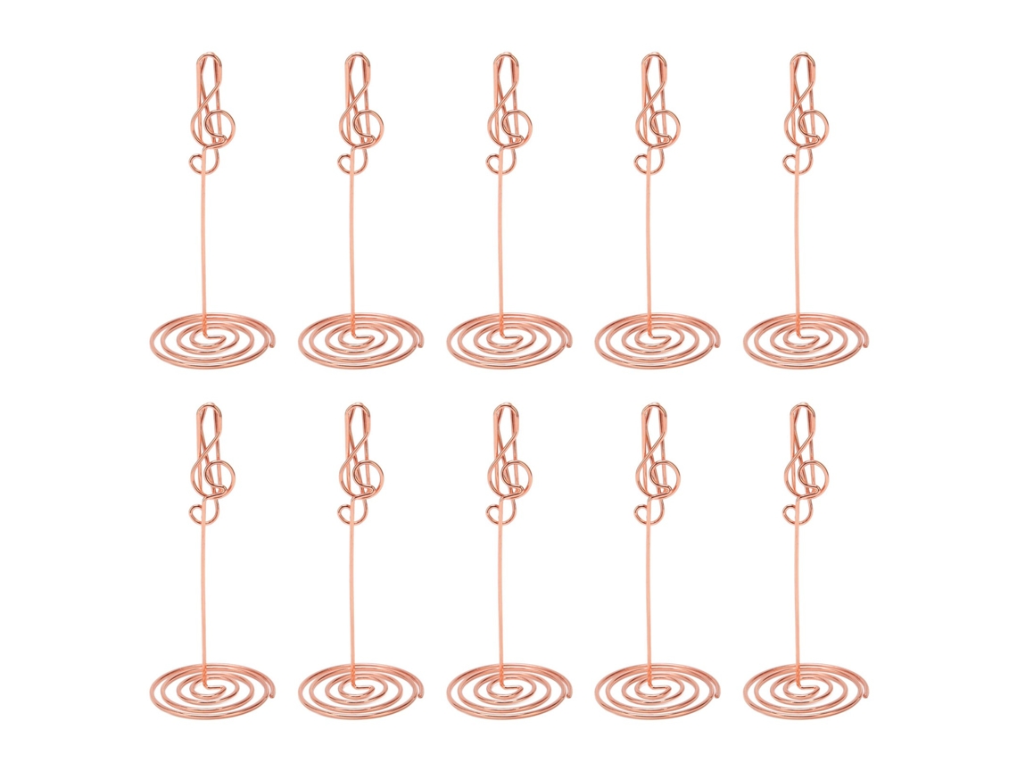 Conjunto De 10 Suportes Para Números De Mesa Com Base Estável, Em Metal Galvanizado Na Cor Ouro Rosa, Ideais Para Casamentos, Festas E Escritórios