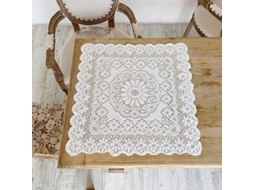 2026 mantel de Encaje de Crochê Artesanal Retangular 24x24 Polegadas de Algodão com Design Floral