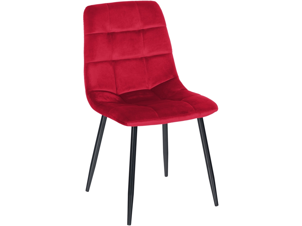 Cadeira De Jantar Tilde Vermelho/veludo Clp