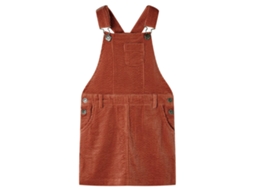 Vestido Com Peitilho Para Criança Bombazina Cor Conhaque 116