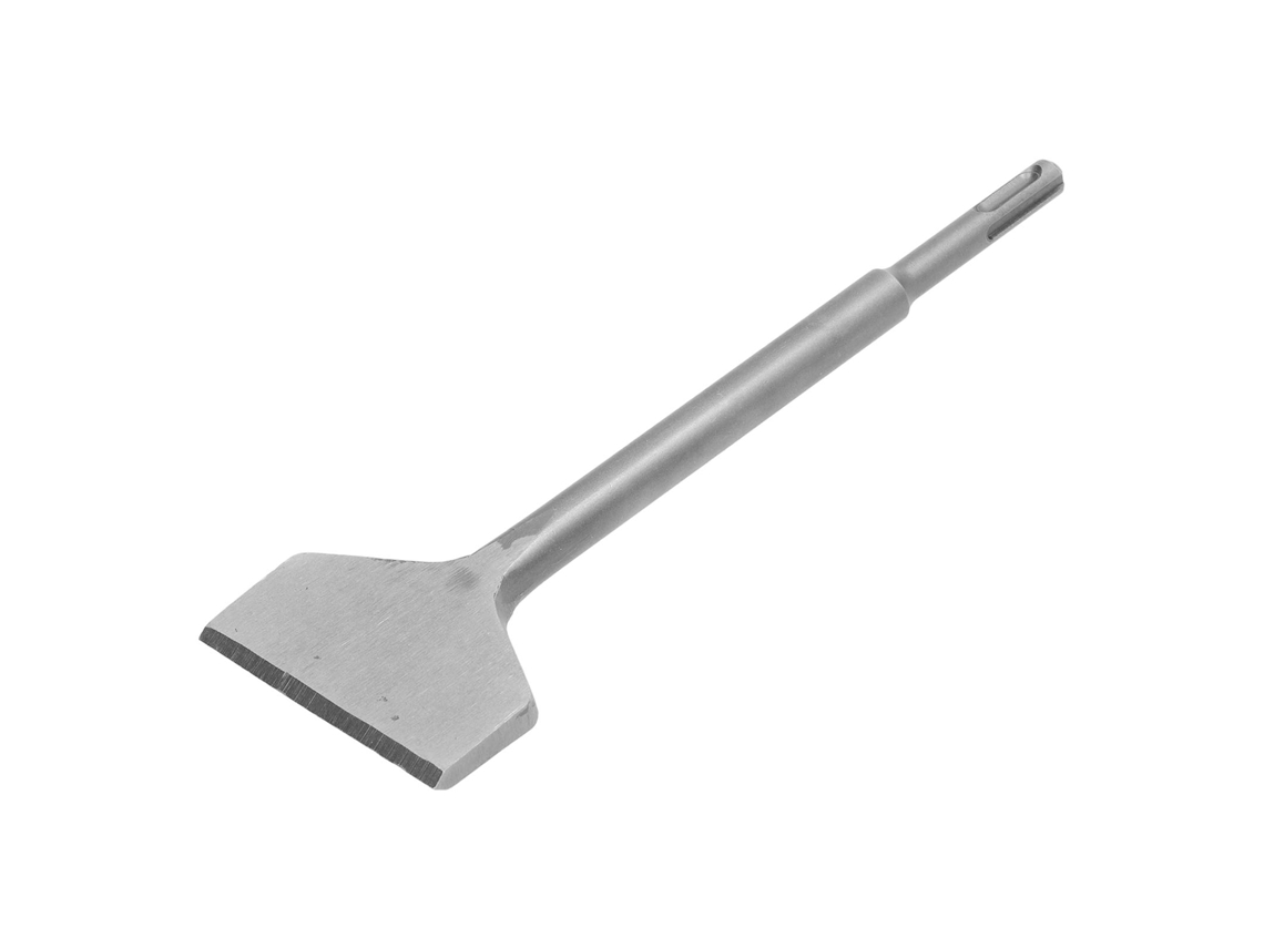 Cinzel largo para tesoura de argamassa fina, para escalada de paredes e pisos, cabo redondo, martelo demolidor rotativo, 7,6 x 25,4 cm (3 x 10 polegadas)