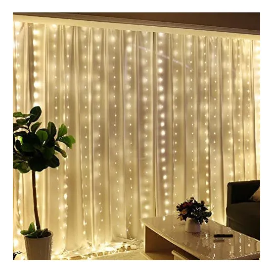 Nova Cortina De Luz De Fada, 9,8 X 9,8 Pés, Plugue Usb Brancovayotoy