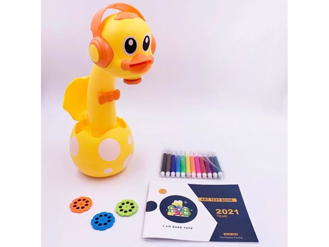 Placa de Desenho Ovo Pato Amarelo Mini Projetor Led para Crianças Mesa de Desenho de Arte Brinquedo Iluminado para Crianças Tablea YWEI