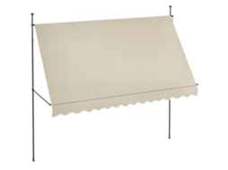 Toldo Retrátil Manual 350x120x210cm com Manivela, Ajustável em Altura BTFORUS