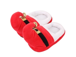 Pantufas Natal Unissexo Em Algodão Da Laxiscreed, Quentes E Confortáveis Para Inverno, Tamanho 35 Vermelho