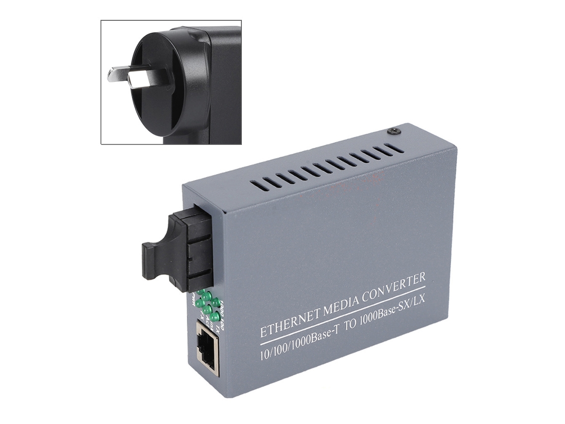 Conversor De Fibra Óptica Transceptor Ethernet Gigabit Modo Único Media Converter