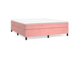 Box Spring Bed Frame, Box Spring Bed Frames Vidaxl Cor-de-rosa Veludo (200 X 200 Cm)