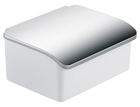 Caixa De Lenços De Papel Húmidos Keuco Elegance, Com Tampa, Cromada / Porcelana, 11667013000