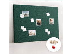 Quadro De Cortiça Com Impressão Padrão De Folhas Para A Sala De Estar Espelharte (140x100 Cm)