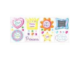 Adesivos Reposicionáveis Molduras Princesas