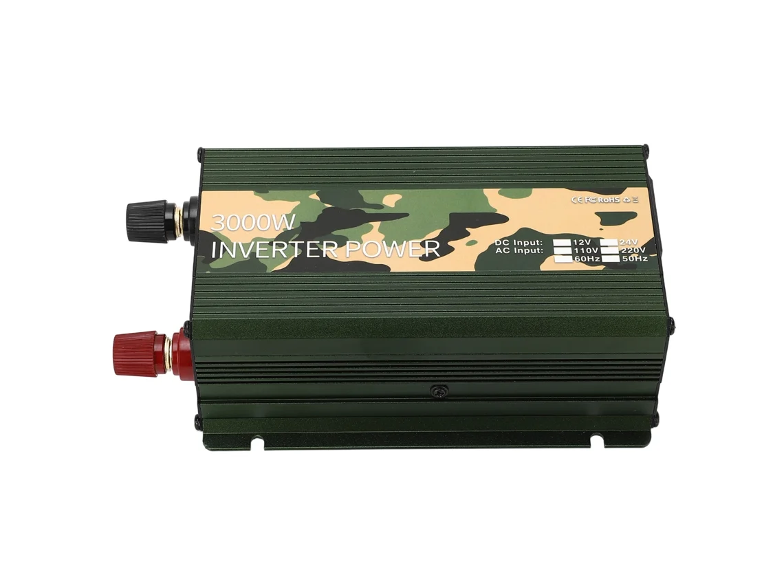 Conversor Solar De Onda Senoidal 3000w: Dc 24v Para Ac 110v 60hz Com Tomada Usb