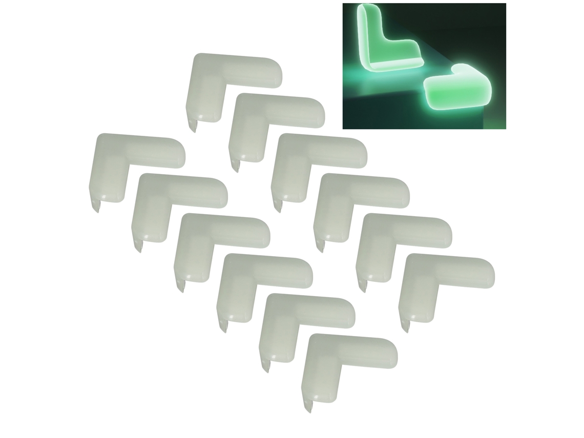 Mali 12pcs Protetores de Canto Luminosos Silicone Macio para Bebês e Crianças Móveis Mesa