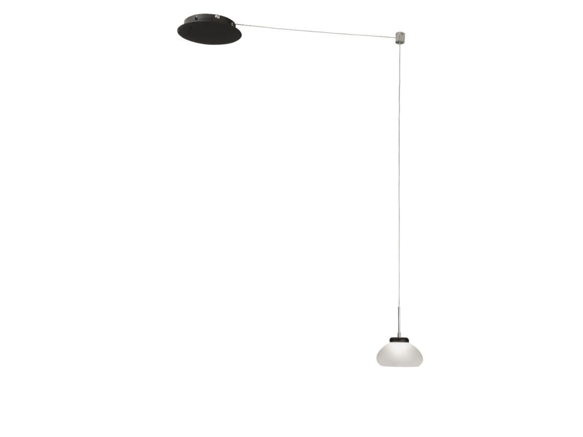 Arabella Luminária Pendente Descentralizada Branca Fabas Luce Led 8w Regulável Montagem Descentralizada