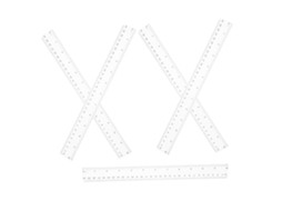 Régua De Plástico Transparente Kallory, Conjunto De 5 Peças, Para Desenho, Medição E Classificação Em Centímetros