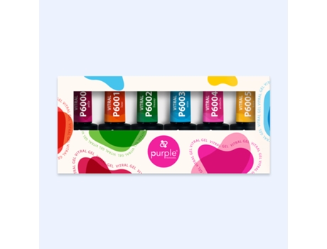 Verniz Gel Purple Caixa Coleção Vitral 6uni.