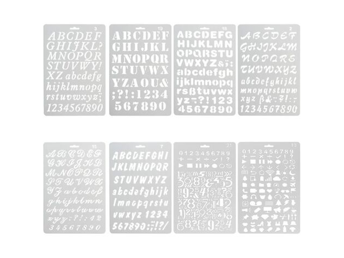 Reutiliza Premium Premium Mylar Stencils, Letras De Alfabeto Artesanato E Decoração, Formato Flexível Para Reduzir O Risco De Quebra De Liberdade Cria