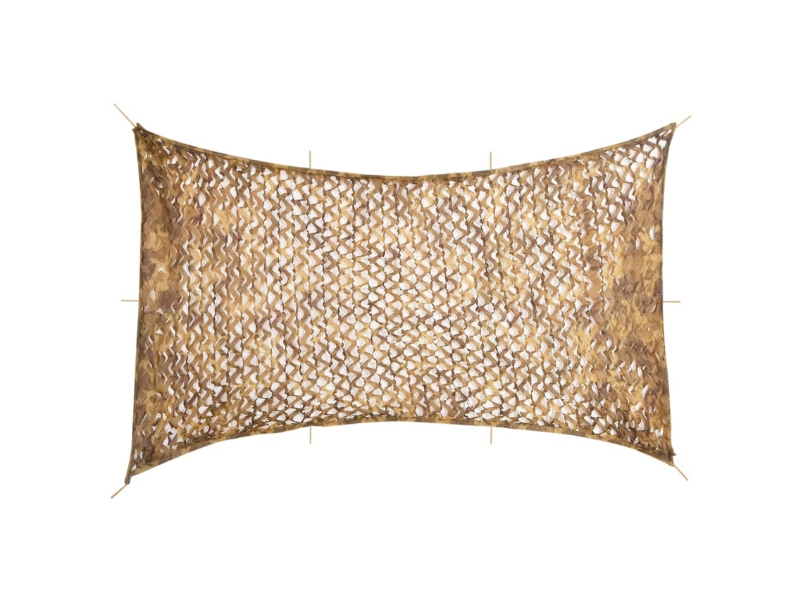 Vidaxl Rede De Camuflagem Com Saco De Arrumação 600x414 Cm Areia